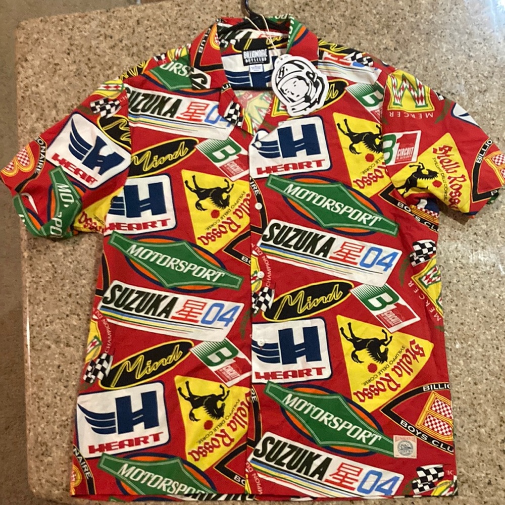Size L Billionaire Boys Club racing button up shirt